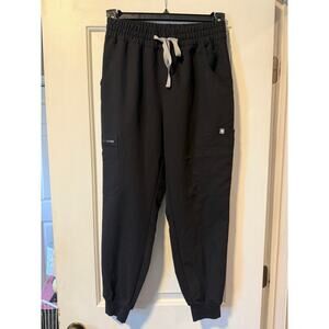 Figs Uman Relaxed Jogger Scrub Pants Women’s Size Small Black, Excellent Condtn